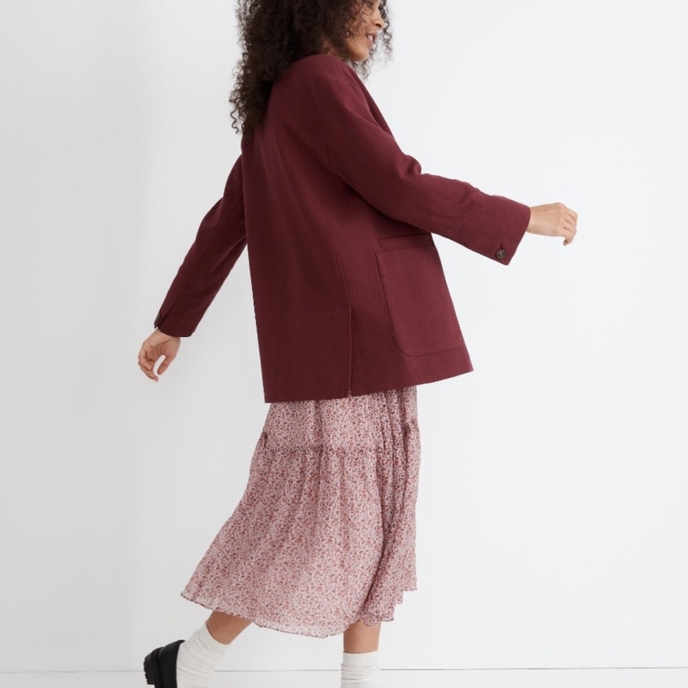 Madewell Hayfield Double Breasted blazer in vintage Mulberry office boho western - Picture 2 of 9